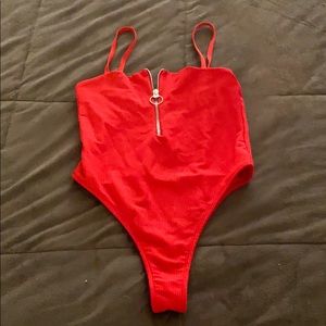 Frankies Red Hot One Piece. Never worn! Size S